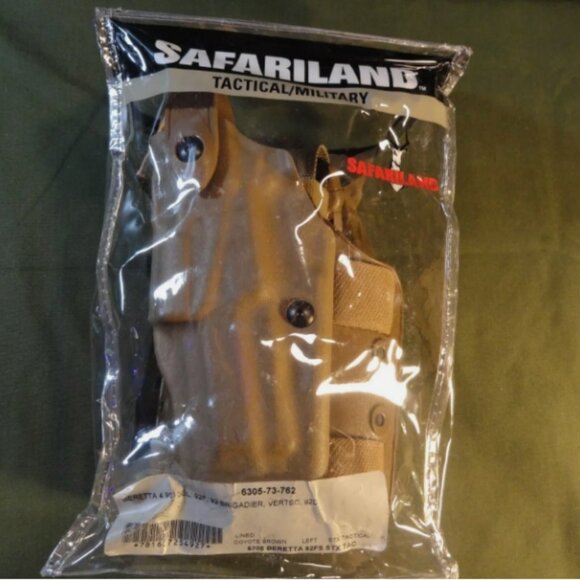 SAFARILAND LEG HOLSTER COYOTE LEFT HAND Beretta 92 96 M9A1 COYOTE LD 3535